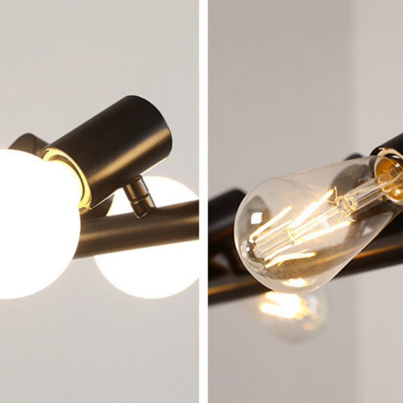 Alessio Vintage LED Kroonluchters Zwart Metaal Eetkamer/Woonkamer/Bar